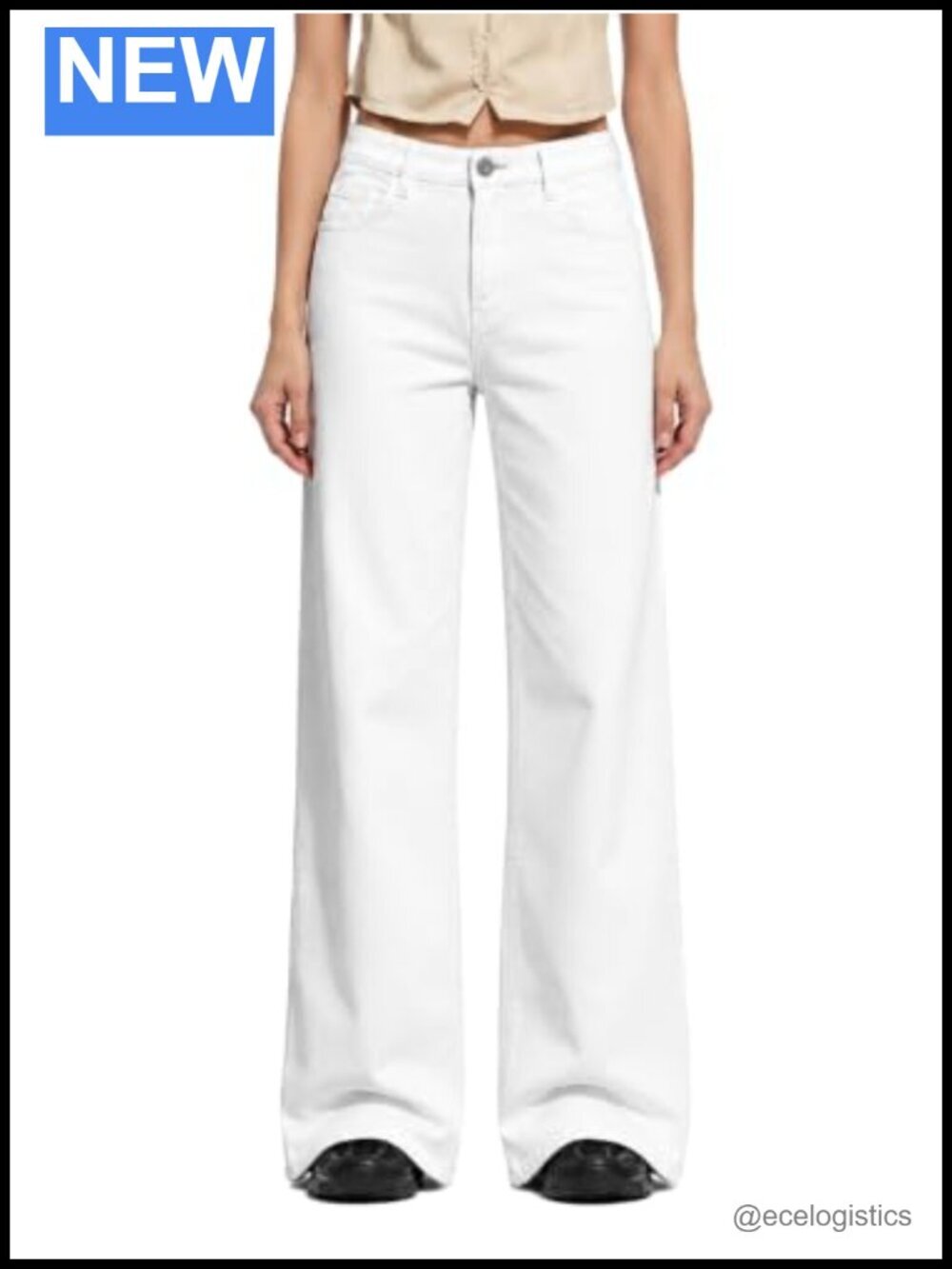 Wide Leg Jeans Women 33.5" Inseam High Rise Baggy Stretch Denim